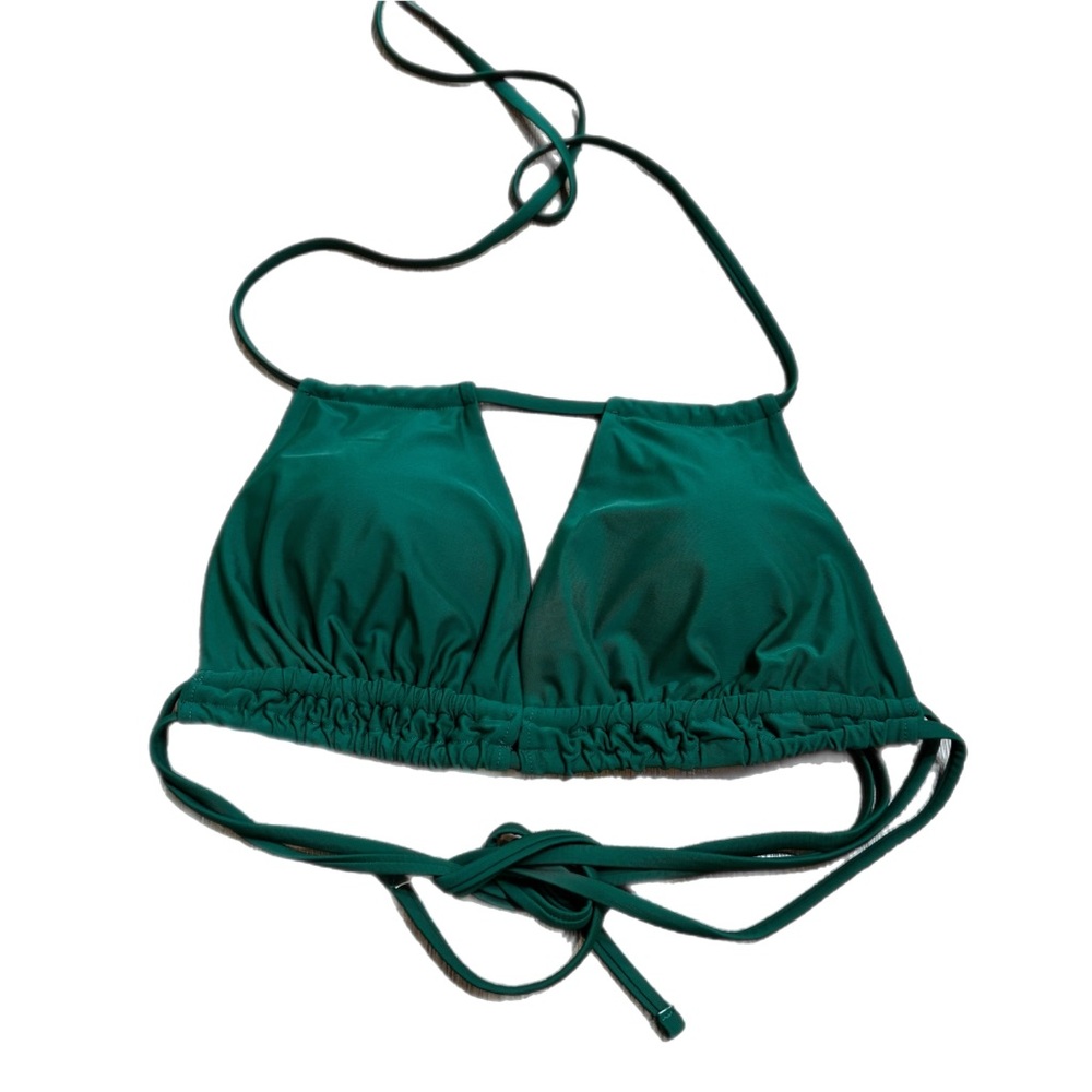 Emerald Green Halter Bikini Top